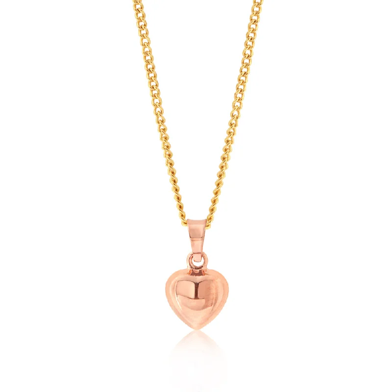 9ct Rose Gold Heart Pendant