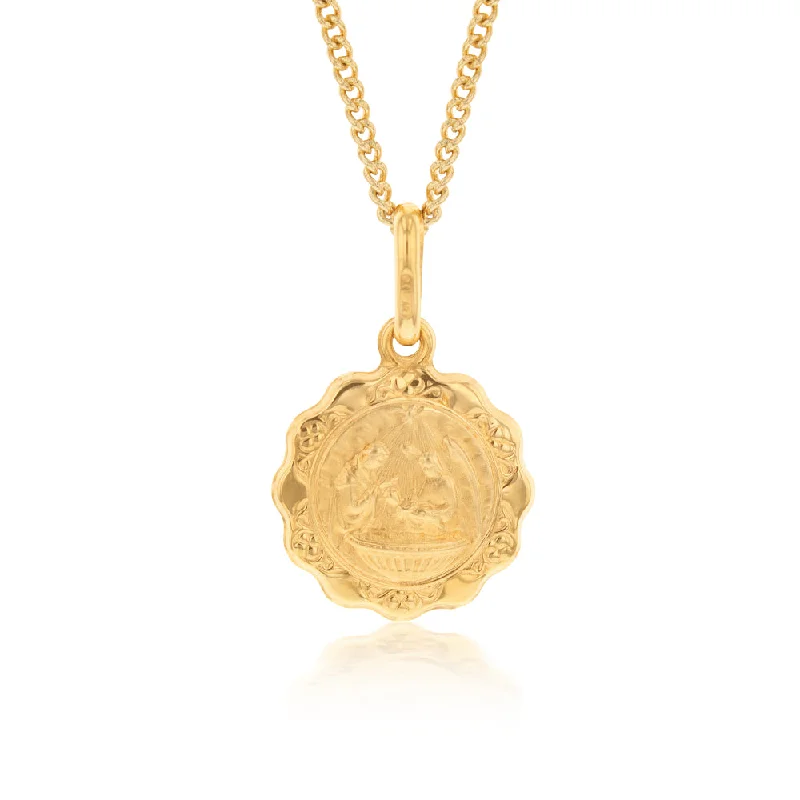 9ct Yellow Gold 12mm Pendant