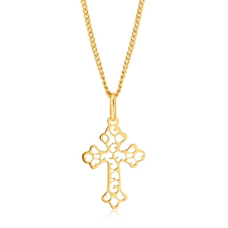 9ct Yellow Gold Cross Pendant