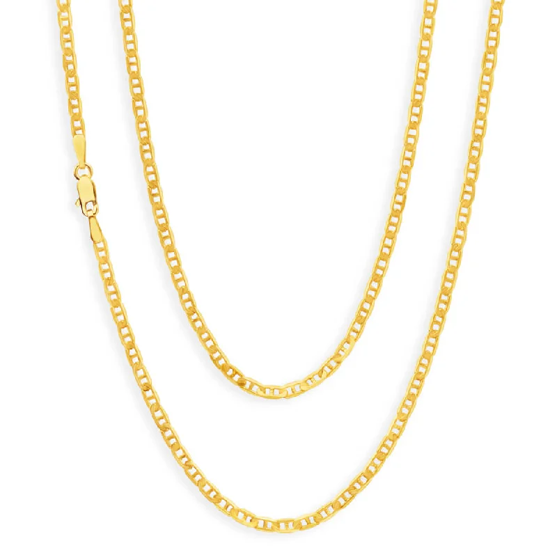 9ct Yellow Solid Gold Dazzling Anchor 50cm Chain