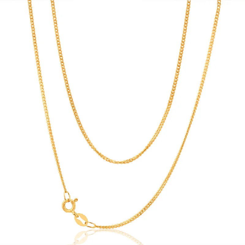 9ct Yellow Solid Gold "Wyatt" Curb Chain