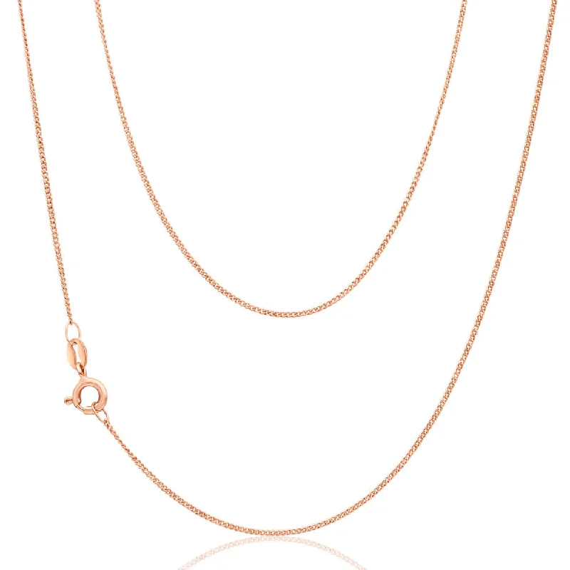 Rose Gold Plated Sterling Silver 70cm Curb Chain