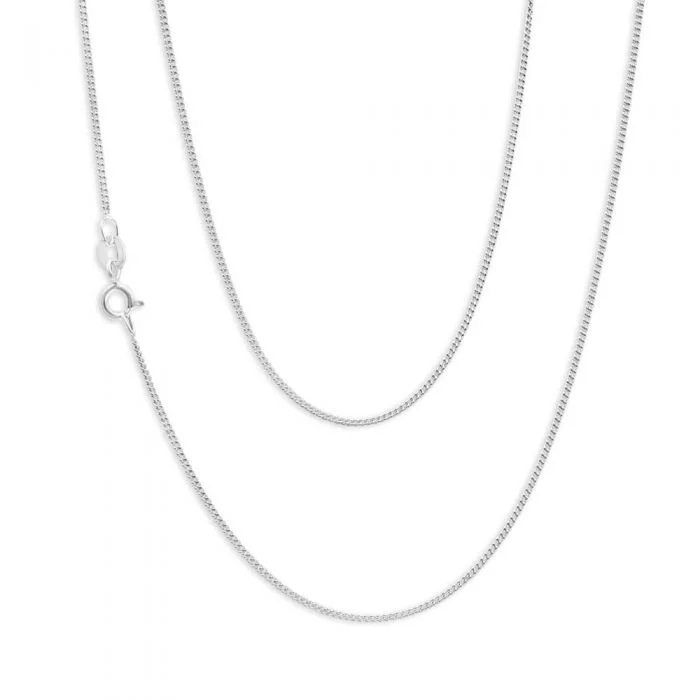 Sterling Silver 30 Gauge 45cm Curb Chain