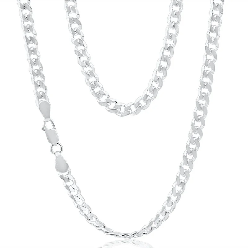 Sterling Silver Curb 150 Gauge 55cm Chain