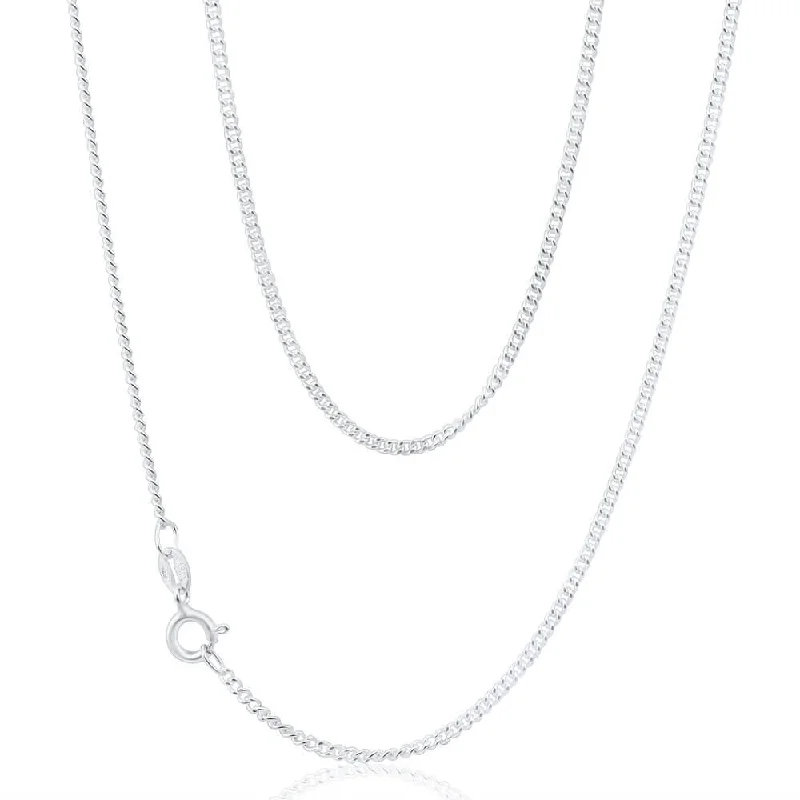 Sterling Silver Curb Link 50 Gauge Chain 45cm