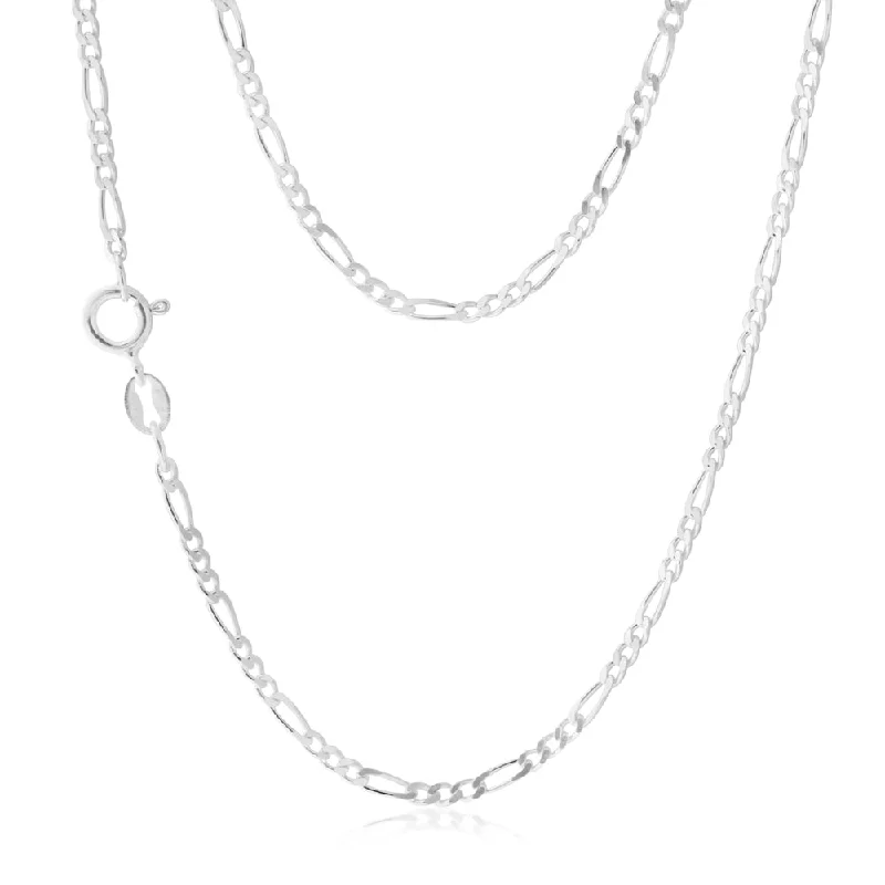 Sterling Silver Figaro 1:3 45cm Chain