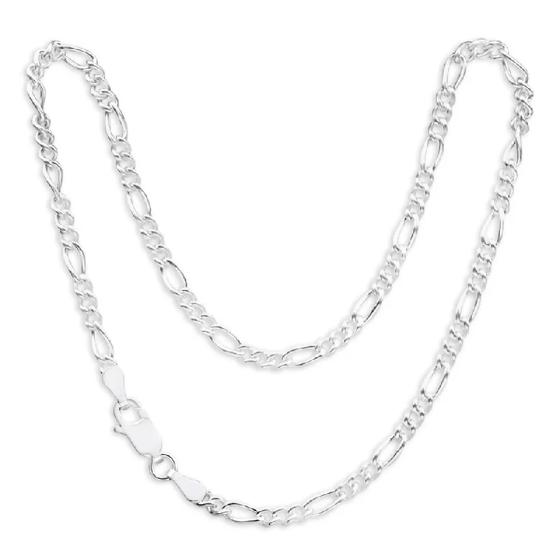 Sterling Silver Figaro Dicut Anklet 27cm