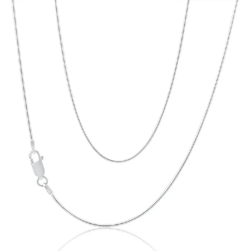 Sterling Silver Snake 45cm Chain