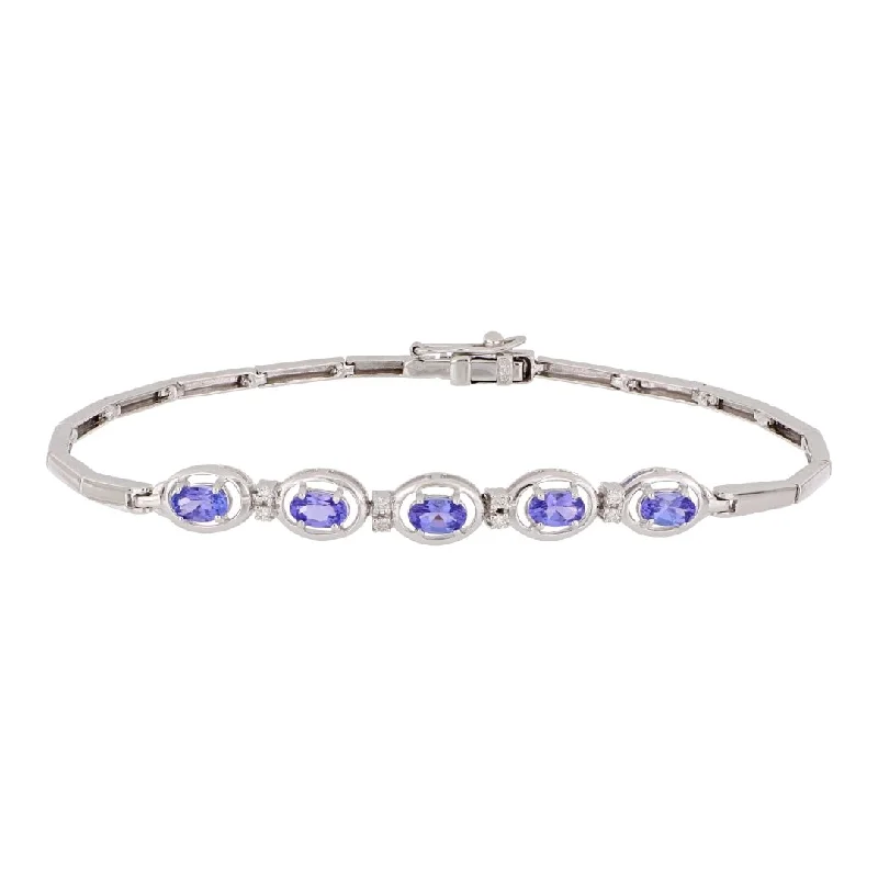 Tanzanite Bracelet (Tanzanite 1.42 cts. White Diamond 0.08 cts)