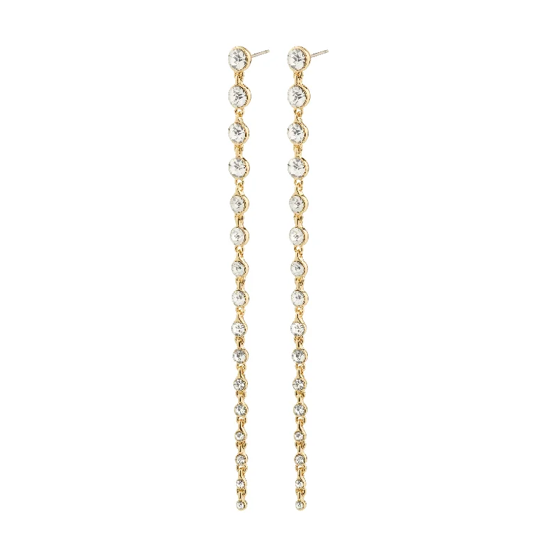 REAGAN crystal earrings gold-plated