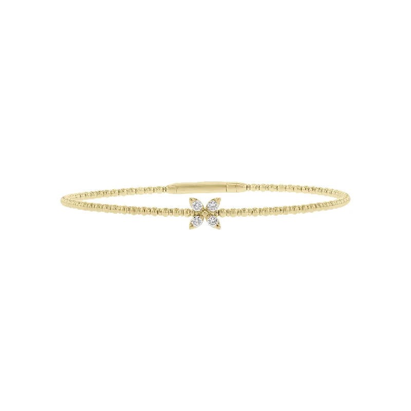 Alice Floral Diamond Bangle Bracelet