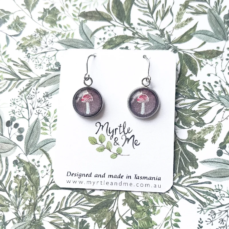 Amanita Muscaria - Drop Earrings