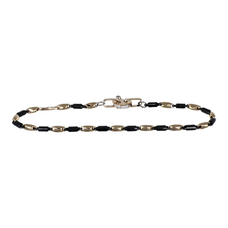 BARAKA 18KTW/R/Ceramic Men's Bracelet (White Diamond 0.02 cts.)