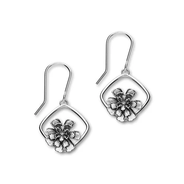 October Birth Flower Silver Earrings E1868