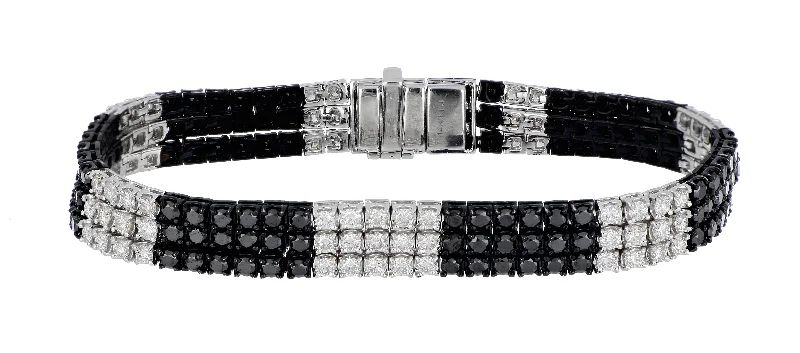 Black Diamond Bracelet (Black Diamond 6.18 cts. White Diamond 2.75 cts.)