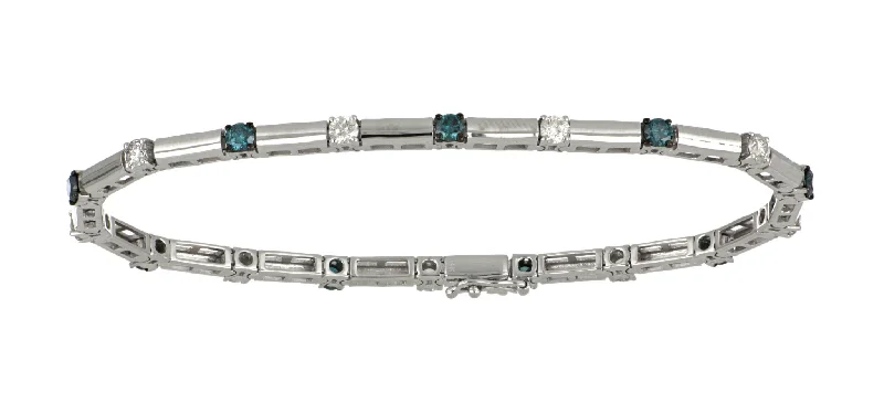 Blue Diamond Bracelet (Blue Diamond 0.86 cts. White Diamond 0.89 cts.)