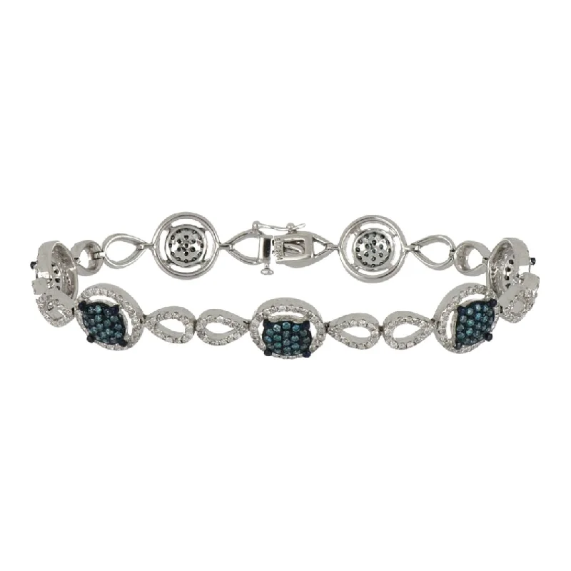 Blue Diamond Bracelet (Blue Diamond 0.93 cts. White Diamond 1.8 cts.)