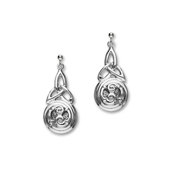 Celtic Book of Kells Sterling Silver Drop Earrings, E425