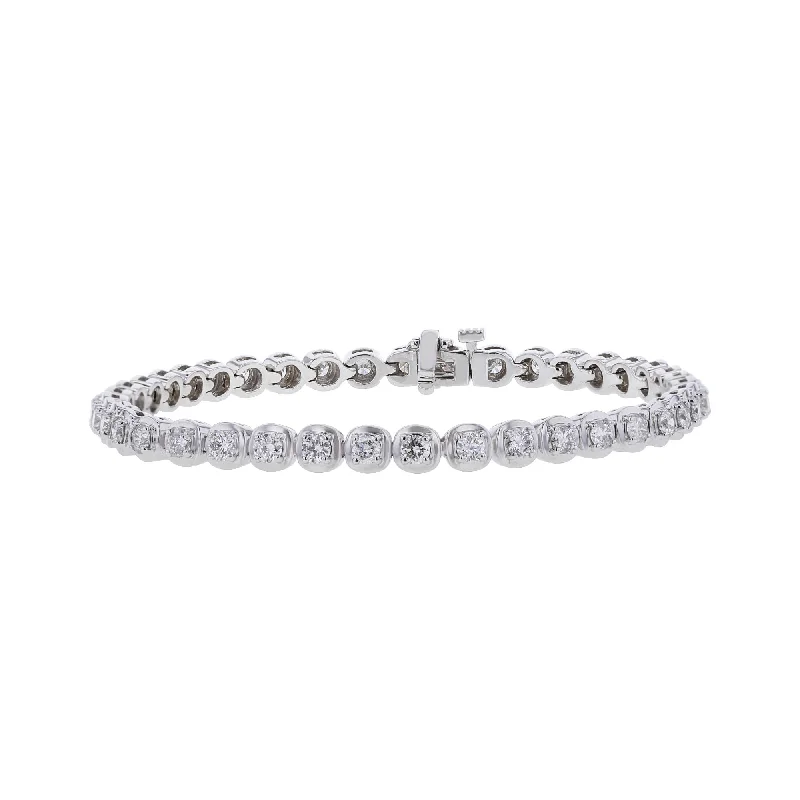 Chimera Cushion Set Diamond Tennis Bracelet 3ct