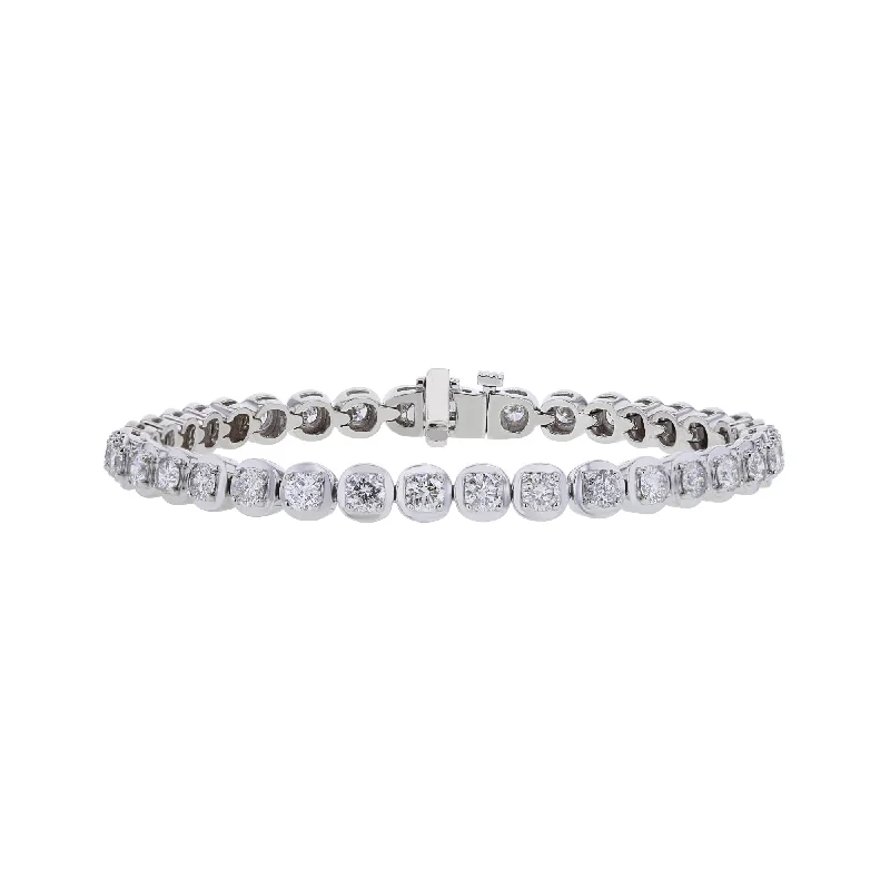 Chimera Cushion Set Diamond Tennis Bracelet 5ct