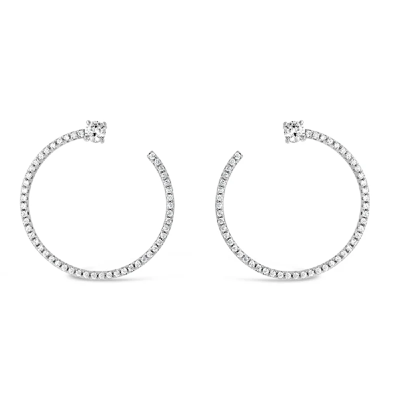 Cindy CZ Circle Stud Earrings