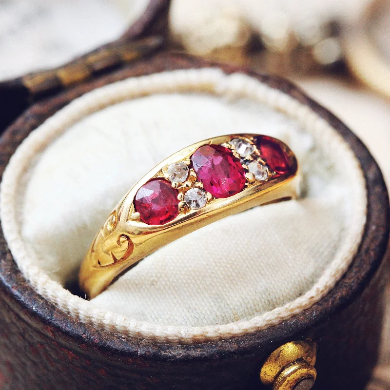 Date 1901 Ruby & Diamond Engagement Ring