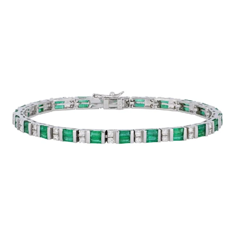 Emerald Bracelet (Emerald 5.13 cts. White Diamond 1.1 cts.)