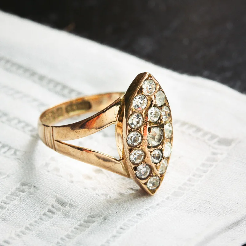 Enchanting Date 1909 9ct Gold Paste Ring