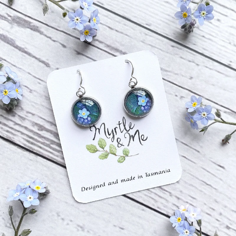 Forget Me Not - Drop Earrings