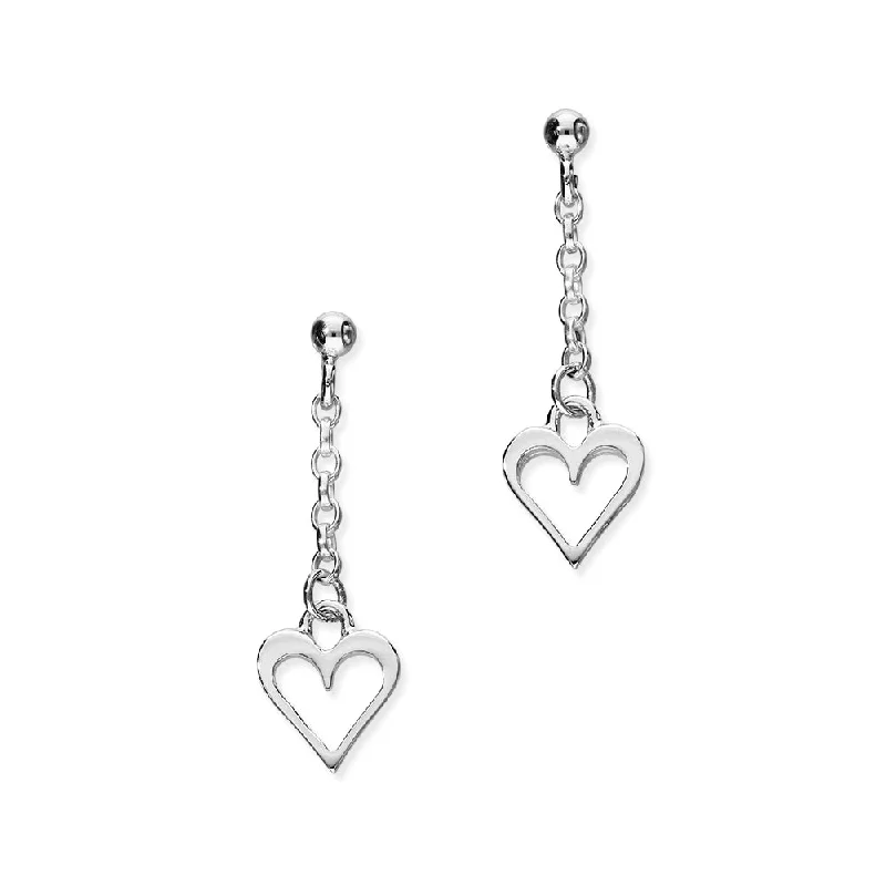 Hearts Silver Earrings E89