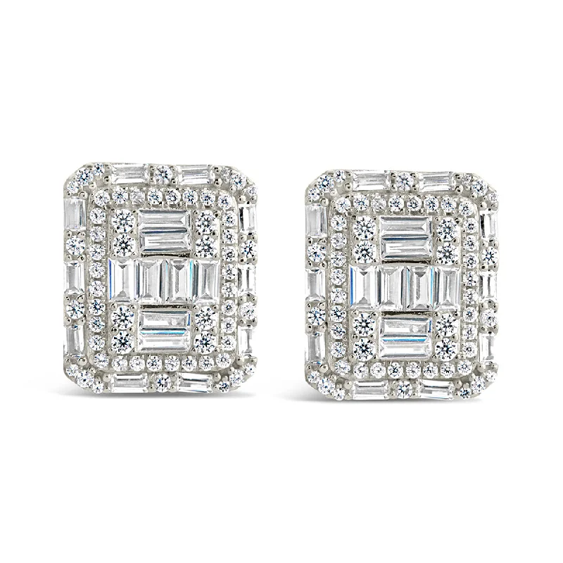 Jana Square CZ Stud Earrings