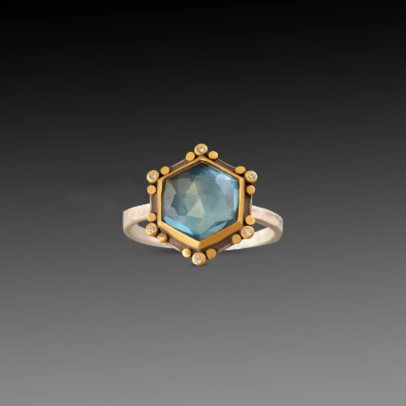 London Blue Topaz Star Ring