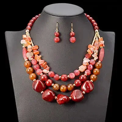 LOVCIA Wedding Accessories African Beads Jewellery Set