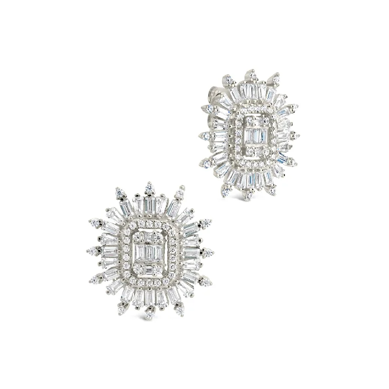 Mari CZ Statement Stud Earrings