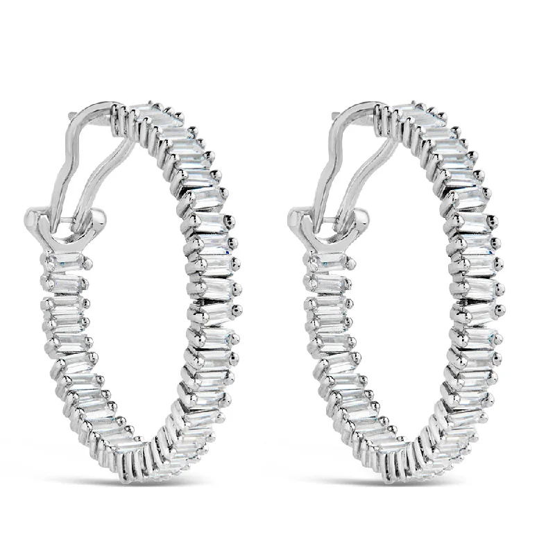 Mischa CZ Statement Hoop Earrings