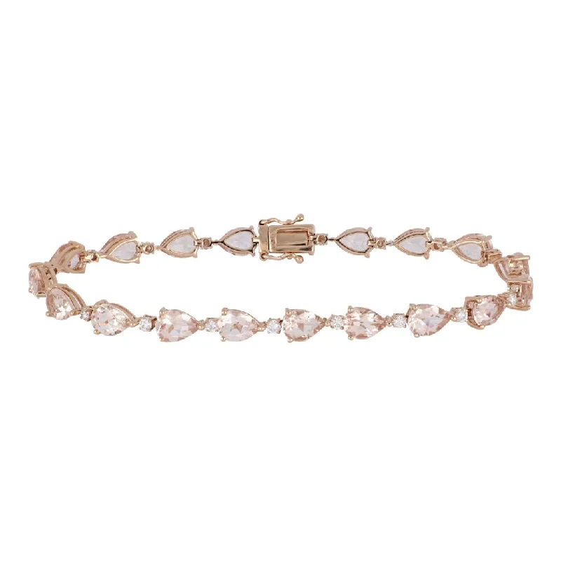 Morganite Bracelet (Morganite 18.86 cts. White Diamond 0.76 cts.)