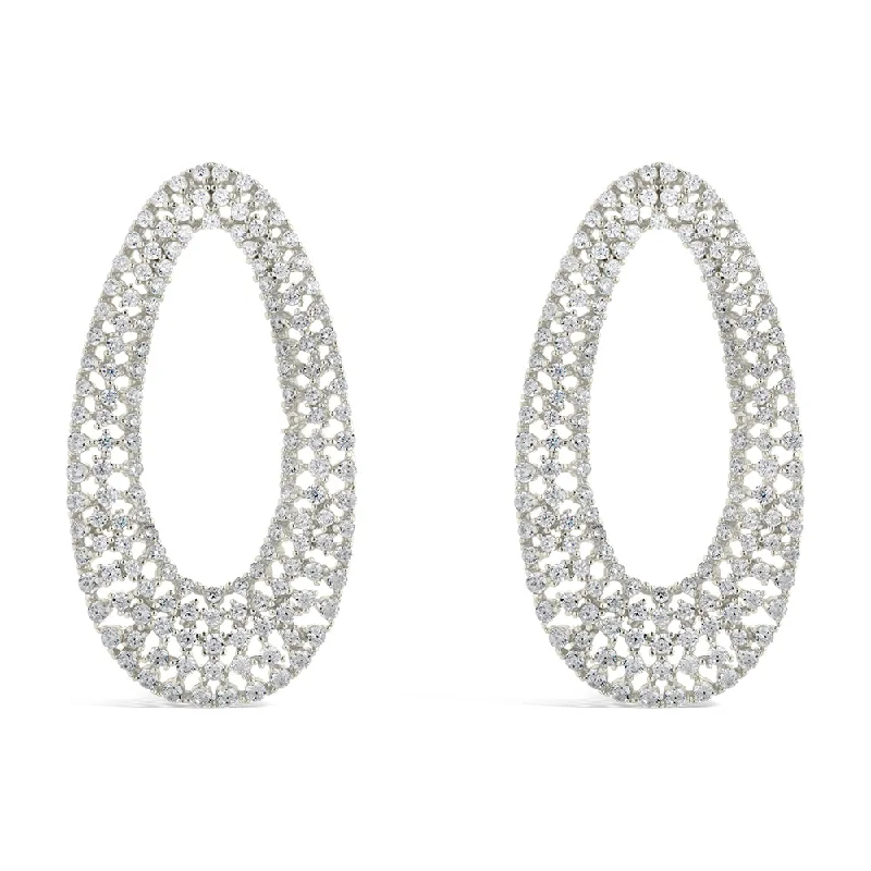 Olivia CZ Oval Stud Earrings