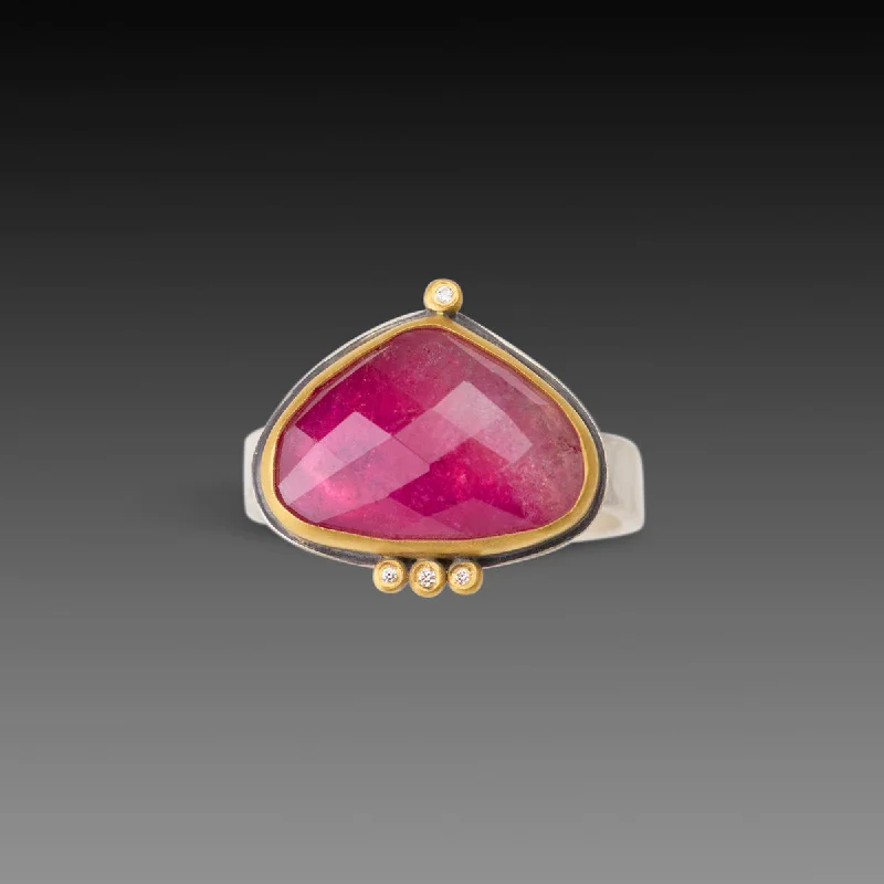 Ombre Pink Tourmaline Ring