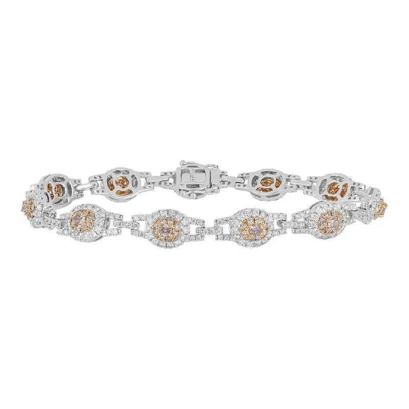 Pink Diamond Bracelet (Pink Diamond 0.81 cts. Pink Diamond 1.09 cts. White Diamond 4.04 cts.)