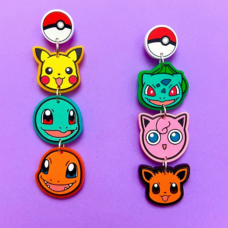 Poke Pals Tiered Drop Earrings