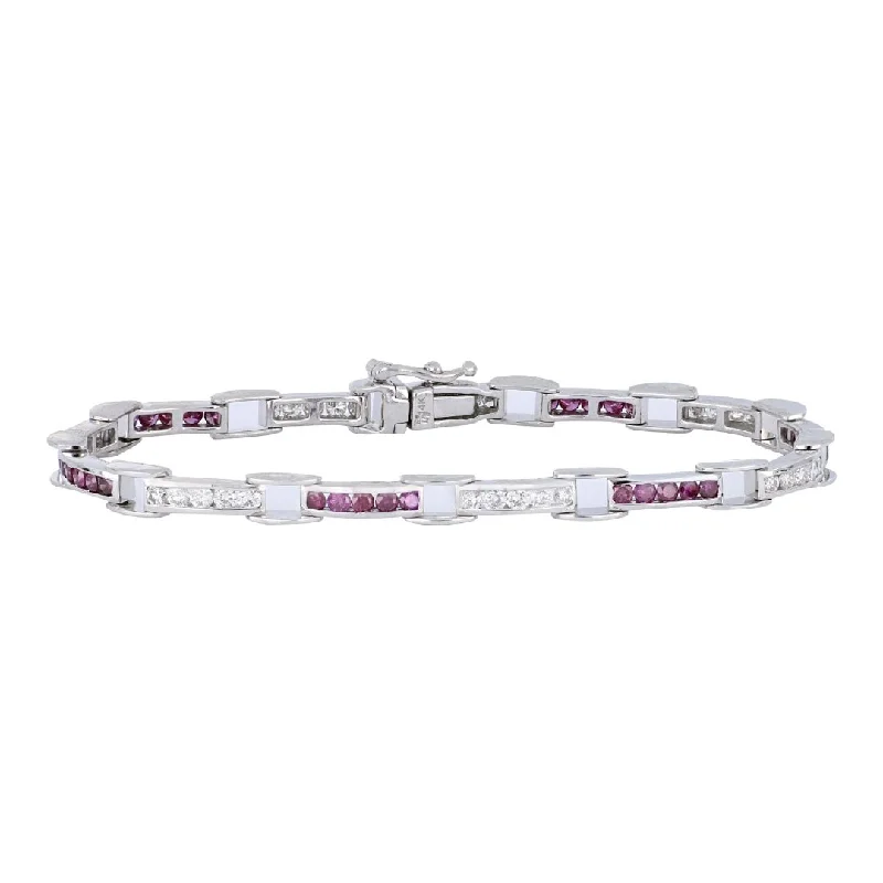 Purple Diamond Bracelet (Purple Diamond 1.26 cts. White Diamond 1.37 cts.)