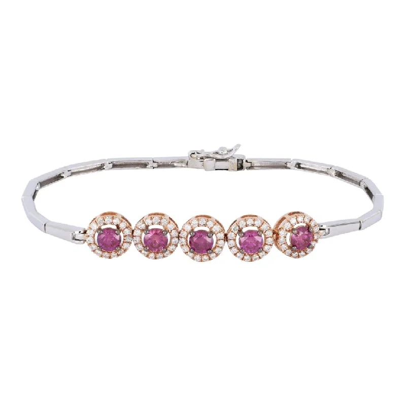 Purple Diamond Bracelet (Purple Diamond 1.49 cts. White Diamond 0.57 cts.)