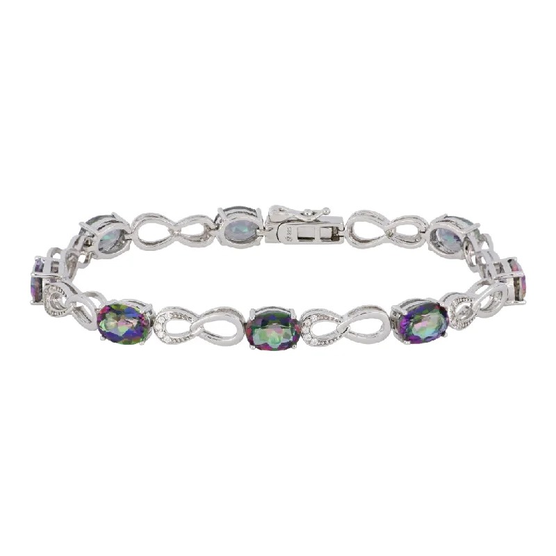 Rainbow Topaz Bracelet (Rainbow Topaz 11.48 cts. Cubic Zirconia 0.38 cts.)