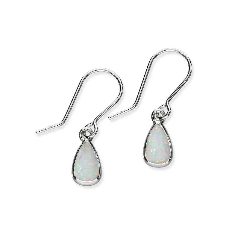 Sahara Sunset Silver Earrings SE385 White Opal