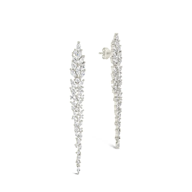 Shay CZ Linear Drop Earrings