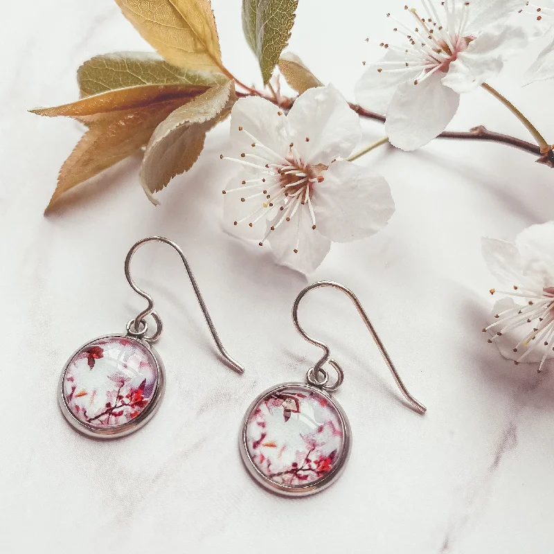 Pink Blossom Drop - Earrings