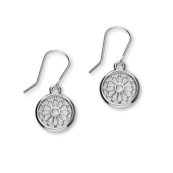 St Magnus Sterling Silver Cut-Out Drop Earrings, E1917