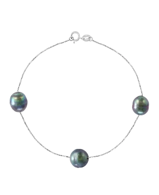 Tahitian Black Pearl Trio Bracelet