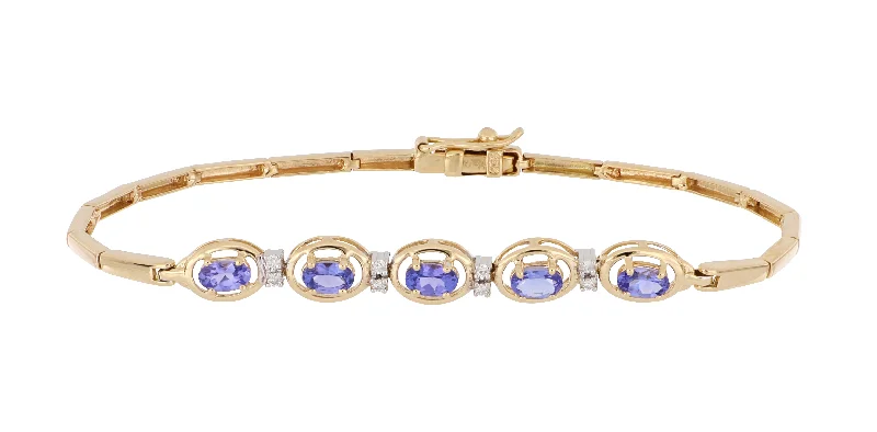 Tanzanite Ladies Bracelet (Tanzanite 1.5 cts. White Diamond 0.08 cts.)