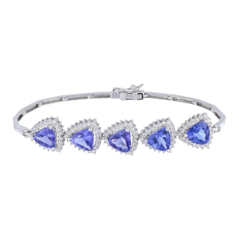 Tanzanite Bracelet (Tanzanite 7.39 cts. White Diamond 0.92 cts.)